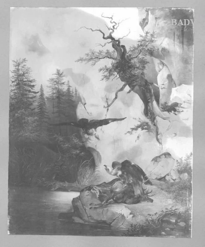 Due aquile con un cervo ferito - Führermuseum, Linz